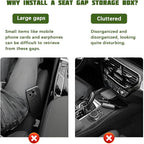2PCS Car Seat Gap Filler Organizer, Seat Side Gap Organizer for Phone Keys Cards, Multifunctional Automotive Interior Storage Accessories, Universal for SUV Truck Sedan (Beige)