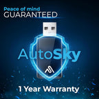 Wireless CarPlay Adapter for iPhone & Android Auto – Plug & Play, Fast Auto-Connect, Compatible with Factory Wired CarPlay, Stable Dual-Band Connection – AutoSky WUA-8PRO