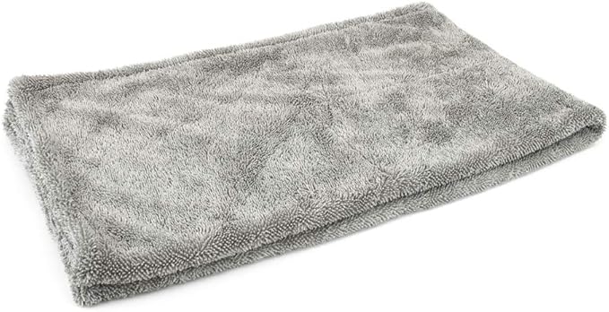 Autofiber Dreadnought XL Microfiber Car-Drying Towel, Superior Absorbency for Drying Cars, Trucks, and SUVs, Double-Twist Pile, One-Pass Vehicle-Drying Towel - Pack of 1, Gray (20 inch x 40 inch)