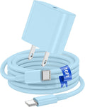 iPhone 17 16 15 Fast Charger Block and 10ft Type C to C Cable Cord Long, 20W USB C Charging Plug for Apple iPhone 17 Pro Max/17 Air/16 Pro Max/16/15 Pro/15 Plus/iPad Mini,Wall Power Adapter Cube Brick