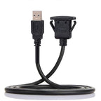 cablecc 1m Waterproof Single USB 2.0 Extension Latch Mount Car AUX Cable for Dashboard Panel