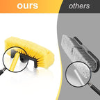 Vesici Car Wash Brush Head with Soft Detailing Bristle Flow Thru Car Cleaning Brush Exterior Car Wash Equipment for Auto Truck RV Boat Camper Washing, 10 Inch(Yellow,4 Pcs)