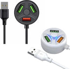 Compact USB Charging Hub USB2.0 Three Port Expander Hub Dock Suitable for Car Chargers Power Banks USB Accessory