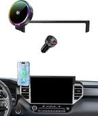 Qi2.2 25W Magnetic Car Mount Charger for Toyota Tundra 2022-2026/Sequoia 2023-2026 Accessories, for Fast Charging Cell Phone Holder 14 Inch Screen Fixed Clip with Cooling Fan＆54W Fast Adapter