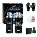 Ceramic Car Coating Kit - Crystal Serum,100ML Advanced Graphene Ceramic Coating, 9H Hardness Graphene Coating for Auto Car Detailing, Gloss Hydrophobicity Anti Scratch (Black 1 Set)