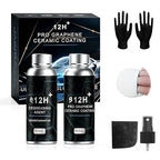 Ceramic Car Coating Kit - Crystal Serum, 100ML Advanced Graphene Ceramic Coating, 9H Hardness Graphene Coating for Auto Car Detailing, Gloss Hydrophobicity Anti Scratch (Black 2 Set)