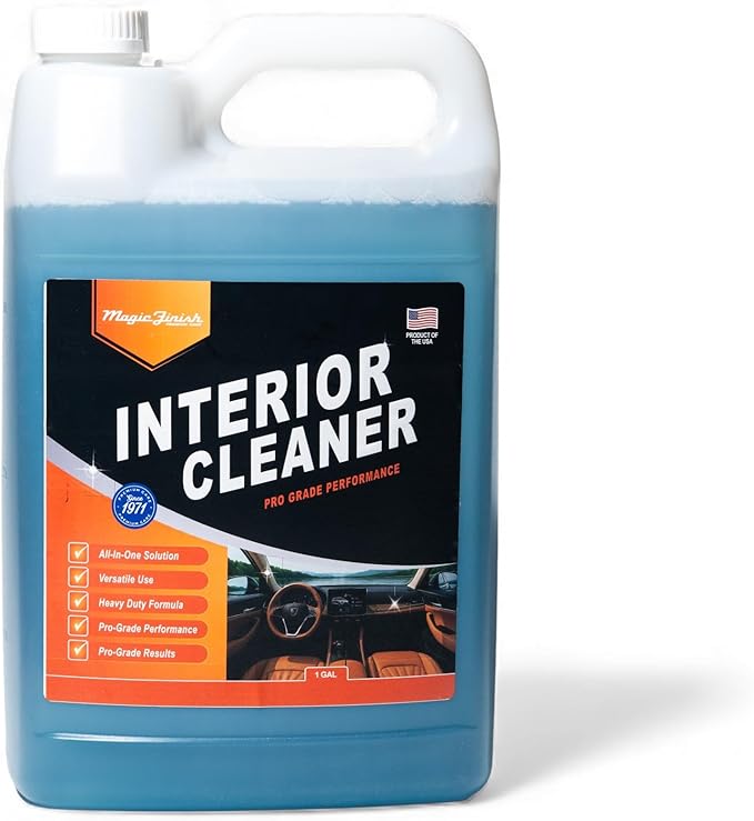 Magic Finish Interior Cleaning Spray (1 Gallon) – All-in-One Car Cleaner Spray for Seats, Dashboards & Consoles – Fast-Acting Car Cleaning Supplies for Rubber, Plastic, Carpet & Upholstery