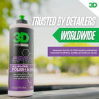 3D Speed All-In-One Polish & Wax – Scratch & Swirl Remover, Clear Coat Safe Paint Sealant – High Gloss Finish, Easy Application – 32oz – Made in USA