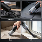 IFTHFOUR Computer Vacuum Cleaner Cordless, Strong Suction & Blowing 4-in-1 Handheld with Multi-Nozzles, Washable Filter - Rechargeable Mini Vac for Keyboard, Car, Desk, Pet Hair Cleaning