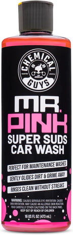 Chemical Guys Mr. Pink Car Wash Soap - 16 oz Super Suds Foaming Car Wash Soap for Cannon, Blaster, or Bucket Washing - pH Balanced, Safe on Wax, Sealant, Ceramic, and Clear Coat Finishes