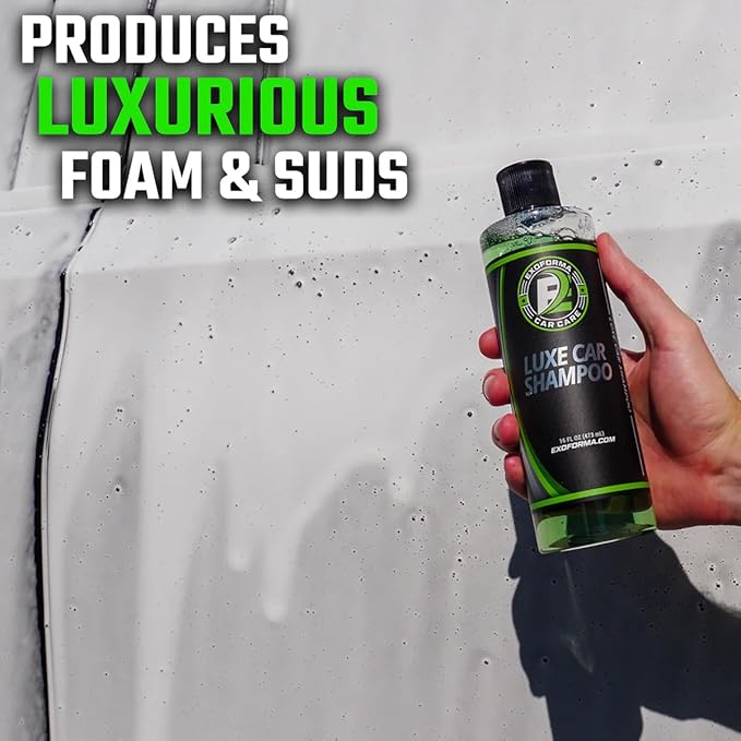 ExoForma Luxe Car Shampoo - Car Wash Soap, pH Neutral Car Shampoo, Works With Foam Cannon & Bucket Wash, Leaves A Spot Free, Streak-Free Finish | 16 oz