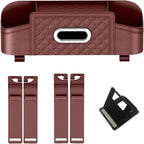 Mandark Car Headrest Backseat Organizer, Multifunctional Vehicle Seat Back Storage Box with Drink Cup Holder and Hooks, Automotive Travel Accessories, Universal for SUV, Sedan, Truck (Wine Red)