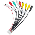 Radio RCA Wiring Harness Adapter 20Pin Plug with 9 Female RCA Connector Assembly for Android Car Radio Stereo