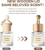 C Classy Hanging Car Air Freshener 2 Pack, Vanilla Cream Essential Oil Diffuser, Long-Lasting Fragrance, Cute Glass Bottle Car Accessories for Women & Men, Made in USA