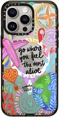 CASETiFY Impact iPhone 15 Pro Max Case [Slim/Compatible with Magsafe / 8.2 ft. 4X Military Grade Drop Protection] - Travel Time - Clear Black