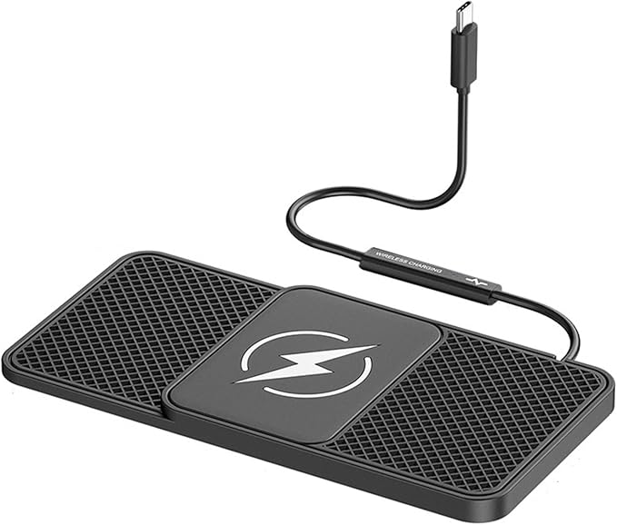 Wireless Car Phone Charger for Mercedes-Benz C-Class (W206) 2021–2025, Type C/USB 20W Fast Charging Pad, Non-Slip Charging Station for Travel Home Office Desk, Lightweight,Type-C