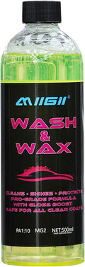 MIIGII Car Wash Soap with Paint Protection Coating - pH Balanced Car Shampoo - Rich Suds & Deep Cleaning - All Vehicles - 500ml (17oz)