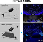 Small Size 16W RGBW APP Fiber Optic Lights, Music Activated 150pcs*0.03in(6.5ft/2m) Optical Fiber Star Ceiling Light Kit for Car Headliner Star/Home