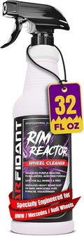 Carfidant Rim Reactor Wheel and Rim Cleaner Spray - Removes Brake Dust & Grime - Safe for BMW, Mercedes, Audi, VW & Porsche - No Scrub, pH Neutral, Non-Acidic Tire Cleaner - 32 fl oz