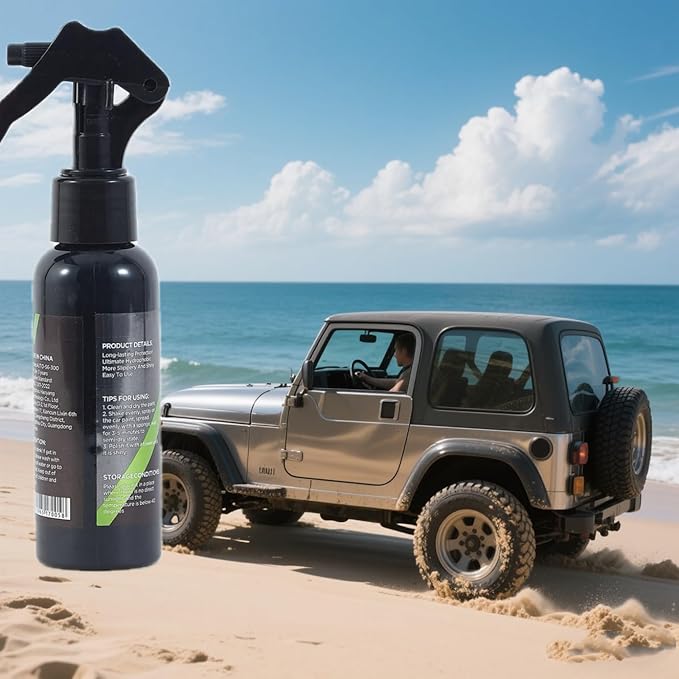 Graphene Ceramic Coating Spray for Cars, 10H Hardness Ultra Hydrophobic High Gloss, UV & Scratch Resistant, Long Lasting Protection, for Boats RVs Motorcycles (3.8 fl oz)