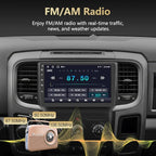 Android 13 Car Radio for Dodge RAM 1500 2500 3500 2013-2018 with Wireless CarPlay Android Auto, 9'' Touch Screen Radio Replacement 2G Ram 32G ROM(Only fit Manual AC)