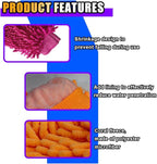 JOYCOURT 2PCS Microfiber Soft Chenille Car Wash Mitts, Scratch and Lint Free Car Dusting Glove, Double Sided Wash Mitt, Ultra Absorbent for Car Washing, Home Cleaning Mitt (Orange&Pink)