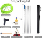 16ft Water Fed Window Cleaning Pole Teles Squeee Brush for Solar Panel & Conserva Cleaning Long Reach Hose Fed Exteon Tool