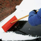 Generic Heavy-Duty Orange Snow Rake, 18" Plastic Head, Metal Handle, Pack of 10