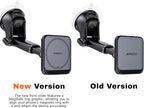 APPS2Car for MagSafe Car Mount, Magnetic Phone Holder for Car with Suction Cup, 17 Strong Magnets & Adjustable Arm, Dashboard & Windshield Phone Mount Compatible with MagSafe Case iPhone 12–17 Series