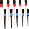 Car Detailing Brush Set - Premium Car Wash Brushes for Wheels, Interior & Exterior Cleaning, Includes Plastic & Wood Brushes for Dashboard Care