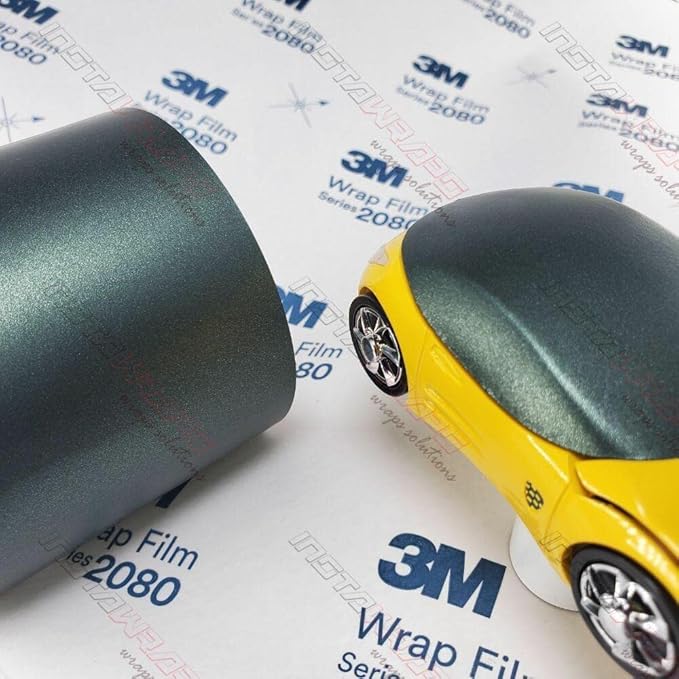 3M Car Wrap Roll 2080 Matte Metallic Pine Green | M206 | (5ft x 40ft (200 Sq/ft)) | Automotive Vinyl Wrap for Cars - Car Interior Wrap & Exterior | w/Free Instawraps Pro Glove
