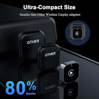 2025 Upgraded Wireless CarPlay Adapter for iPhone＆Android, Mini Wired to Wireless Adapter for CarPlay ＆Android Auto, Plug and Play, Stable Connection & No Latency