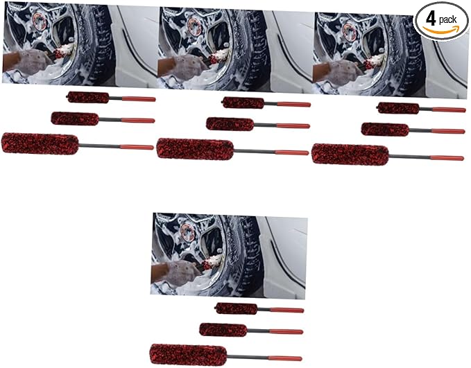 GLEAVI 12pcs Wheel Cleaning Brush Tire Brushes for Car Detailing Flexible for Hard Reach Areas for Car Models Colors