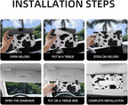 Cow Print Car Accessories for Women, Premium Tissues Box, Tissue Holder for Truck, Universal Napkin Dispenser for SUV, Car Tissue Box with Napkins Refill.