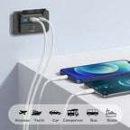 78W 12V USB Outlet Surface Mount Lightweight Dual USB C 30W and QC 3.0 18W Car USB Port, 12 Volt USB Cigarette Lighter Replacement Charger Socket Panel with Button Switch for RV Bus Marine Motorcycle