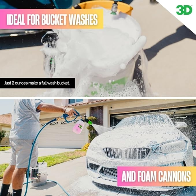 3D Pink Car Soap + Final Touch Quick Detail Spray – Cherry Scented Wash & Gloss Kit (1 Gal Each)