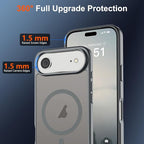SUPFINE Magnetic for iPhone Air Case (Compatible with MagSafe)(Military Grade Drop Protection) Slim Translucent Matte Shockproof with Anti-Fingerprint Phone Cover for 17 Air,Gray