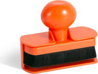 UNIMEIX Tire Shine Applicator Brush Large Vegan Tire Shine Brush with Storage Stand for Vehicles Tire Shine Polish Wax and Car Wash (Orange)