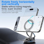 360 Adjustable Vacuum Magnetic Phone Holder [ 96+LBS Suction & 2800gf Magnetic ], Foldable Portable Suction Cup Magnetic Car Phone Holder, Car Phone Mount for iPhone 17/16/15/14/13/12 Series