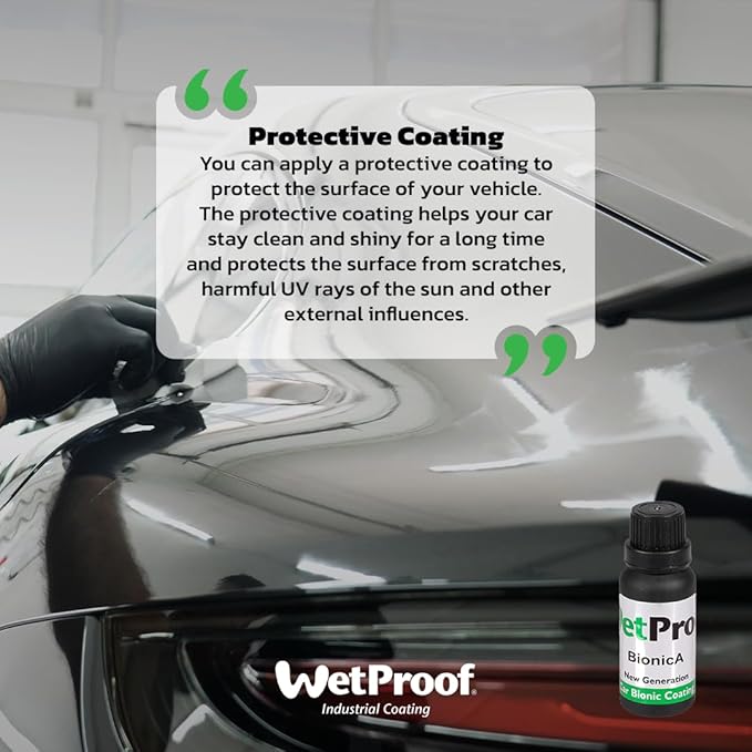 BIONICA Car Wax Nano Ceramic Coating - 50ml - Water Repellent, Scratch Resistance, High Gloss, UV Protection, Easy Application - for All Cars, Bikes, Motorbikes, Motorcycles, SUV's