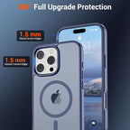 SUPFINE Magnetic for iPhone 16 Pro Case (Compatible with MagSafe) (Military Grade Drop Protection) Slim Translucent Matte Shockproof with Anti-Fingerprint Phone Case,Lavender Gray