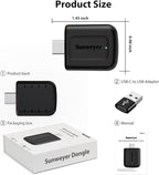 Sunweyer 2024 Latest Wireless CarPlay & Android Auto Dongle 2 in 1 Auto Connect Box,USB Type-C Port,Supports Online Updates Wired to Wireless Adapter