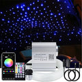 AKEPO Car Home Use APP+Twinkle+Music Fiber Optic Lights kit for Star Ceiling Sky Light, RGBW Light Engine + Optical Fiber Cable 150pcs 0.03in/0.75mm 6.5ft/2m + 28key RF Remote Control