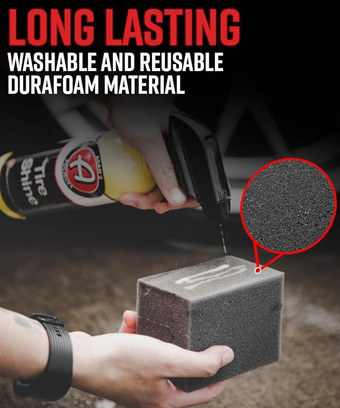 Adam's Polishes Block Applicator (6 Pack) Trim Dressing & Tire Shine Applicator Pad for Car Detailing | Reusable & Customizable Durafoam | for Use After Car Wash Wheel Cleaner