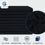 GLIMGLINT Black Microfiber Cleaning Cloth,150PK Reusable Cleaning Rags,Highly Absorbent Shop Rags Bulk,All-Purpose Car Cleaning Towels for TV Screen, Kitchen, Bathroom, Restaurant, Garage, 14"X12"