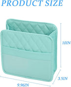 Car Seat Back Organizer, Leather Multipurpose Collapsible Vehicle Backseat Hanging Bag, Portable Automotive Interior Seat Storage Organizer, Universal for SUV RV Truck (Green)