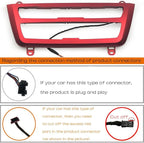 Car Inner Air Condition A/C Panel LED Lighting Ambient Light Trim Accessories For BMW 3 4 Series 3GT F30 F36 M3 M4 Center Control Two-color Atmosphere Lamp Panel Replacement Cover (Sport Red)