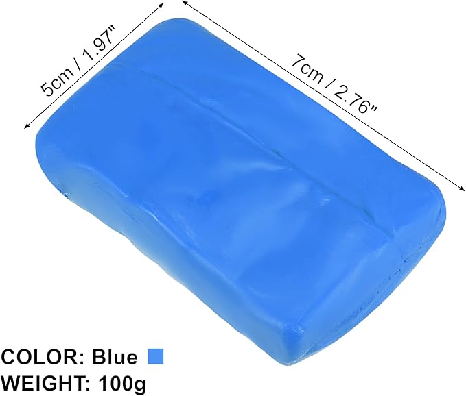 X AUTOHAUX Car Clay Bar Wash Mud Blue 100g Detailing Cleaning Polishing Tool for Cleaning Cars RV Boats Bus Coating