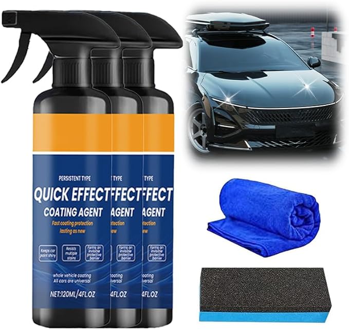 Car Coating Spray for Shine, 2026 New Advanced Car Coating Wax, Cars Protective Sprays for Garage or Outdoor Use, Convenient Cars for Vehicle Owners (3pcs)