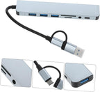 TEHAUX USB Hub Expander Type Connector for Laptops Fast Data Transfer for Printers Hard Drives and More No Driver Needed Portable Design